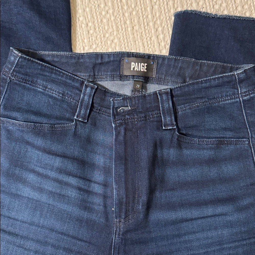 PAIGE High Rise Laurel Canyon with Split Hem at Leg Opening